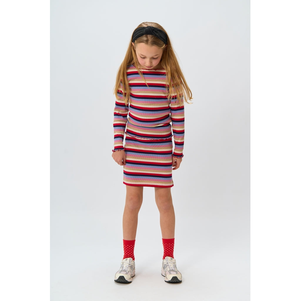 THE NEW TNRosie Rib Nederdel Nederdel Multi Striped