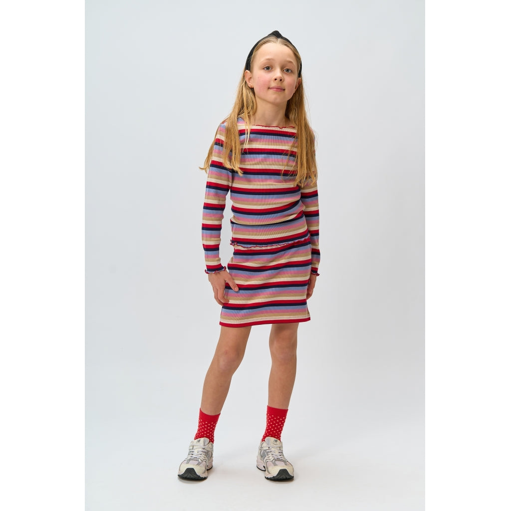 THE NEW TNRosie Rib Nederdel Nederdel Multi Striped