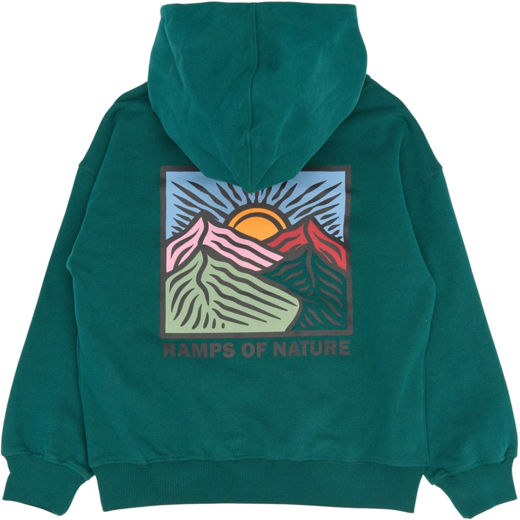 THE NEW TNRowell Oversize Hættetrøje Sweatshirt Deep Teal