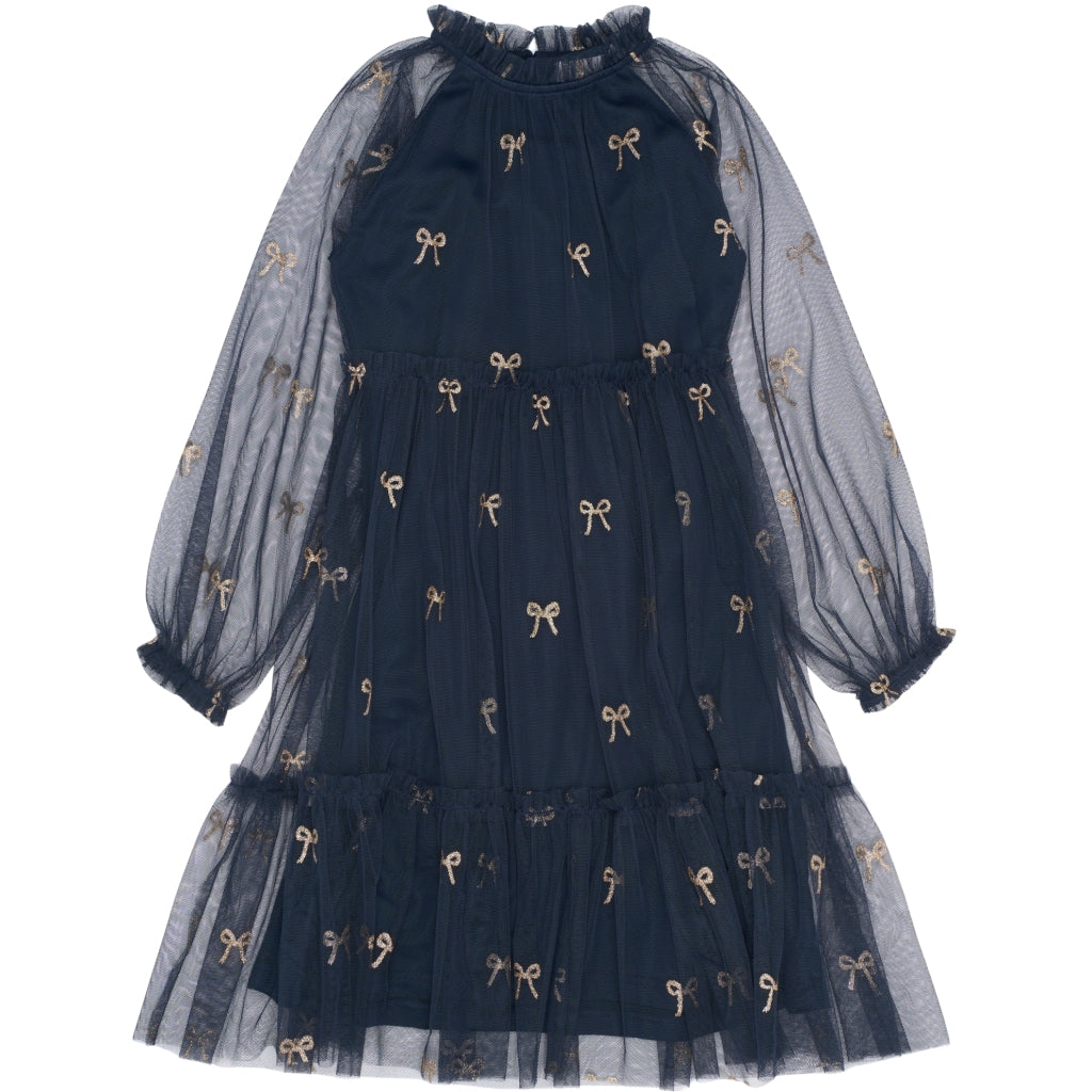 THE NEW TNRudelle Længærmet Kjole Kjoler Navy Blazer AOP