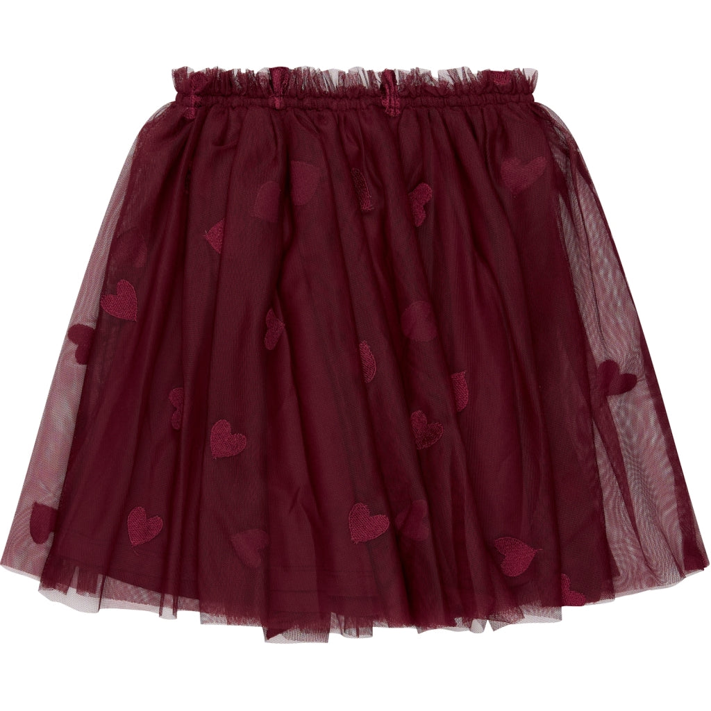 THE NEW TNRudelle Nederdel Nederdel Burgundy EMB TN