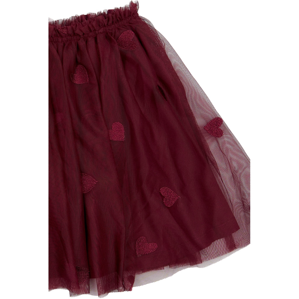 THE NEW TNRudelle Nederdel Nederdel Burgundy EMB TN
