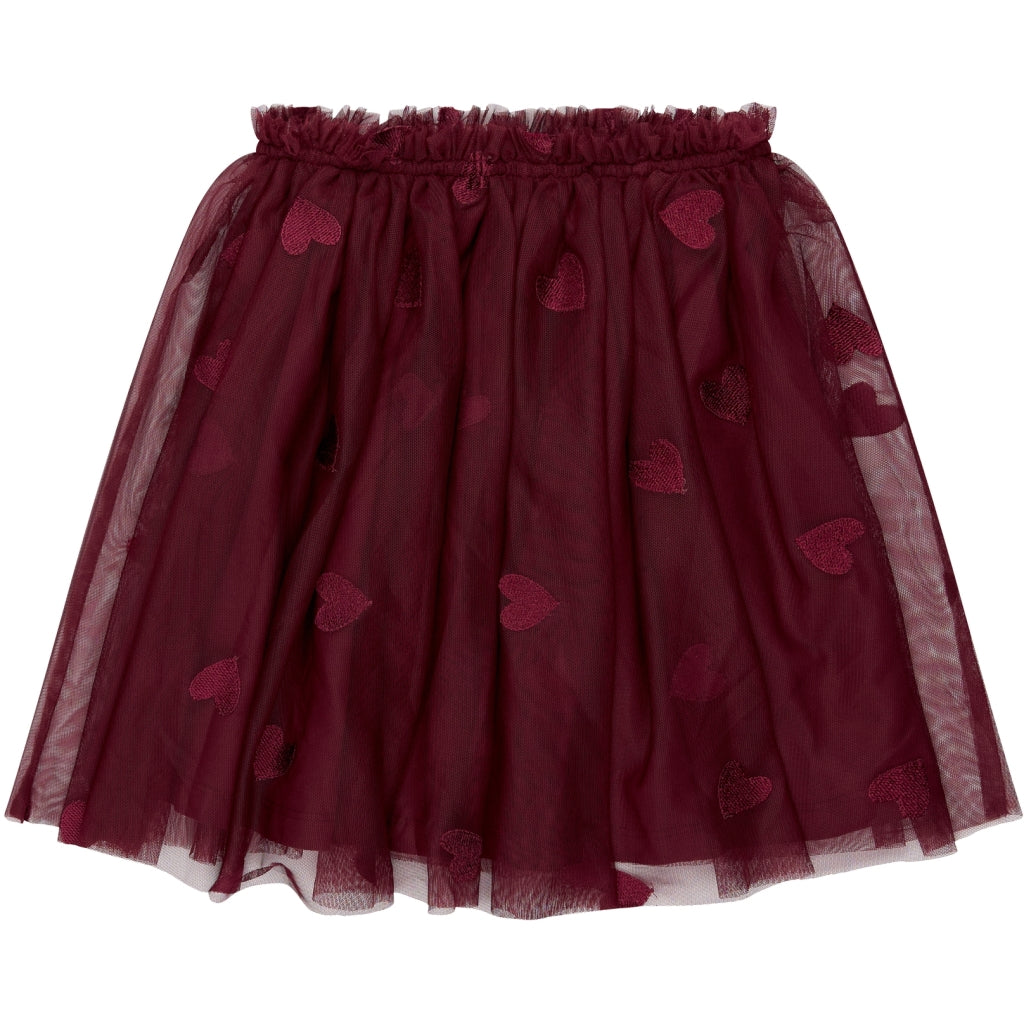THE NEW TNRudelle Nederdel Nederdel Burgundy EMB TN