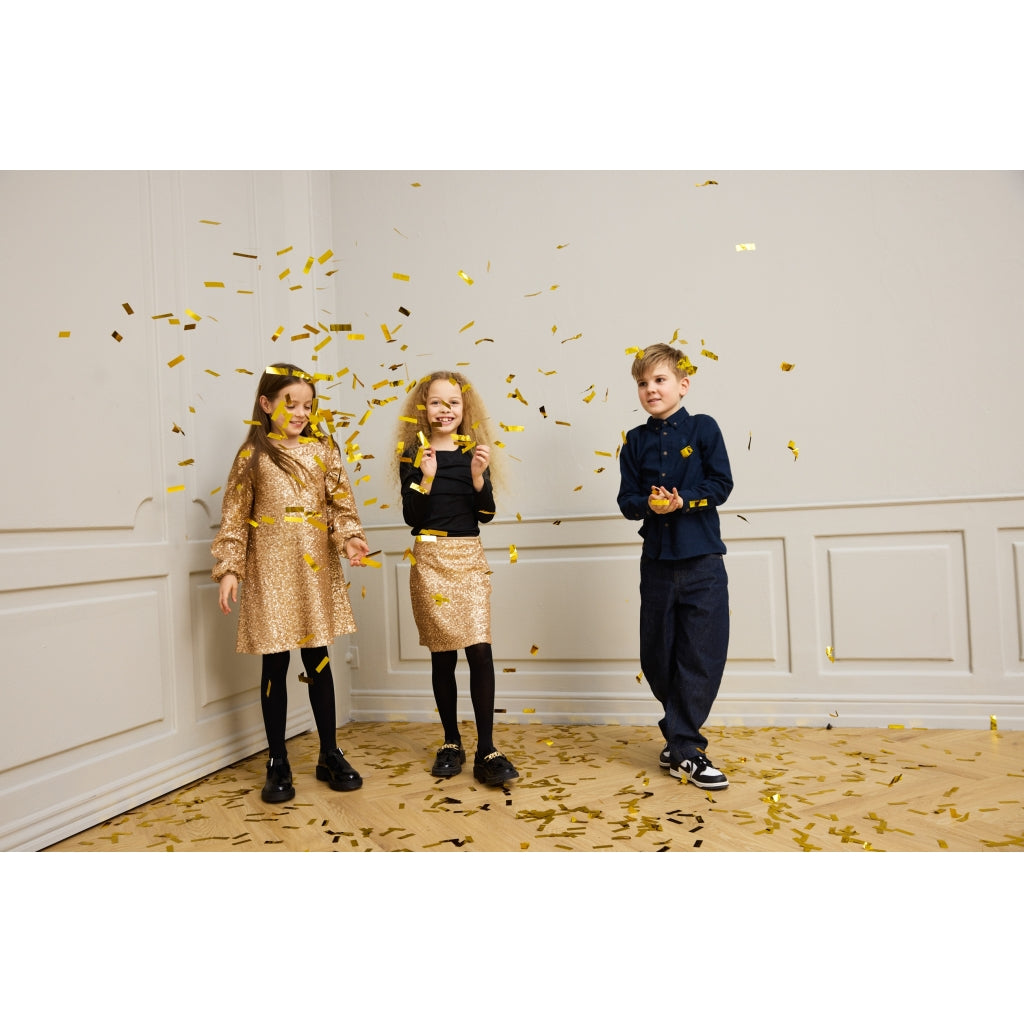 THE NEW TNRupa Længærmet Paillet Kjole Kjoler GOLD 