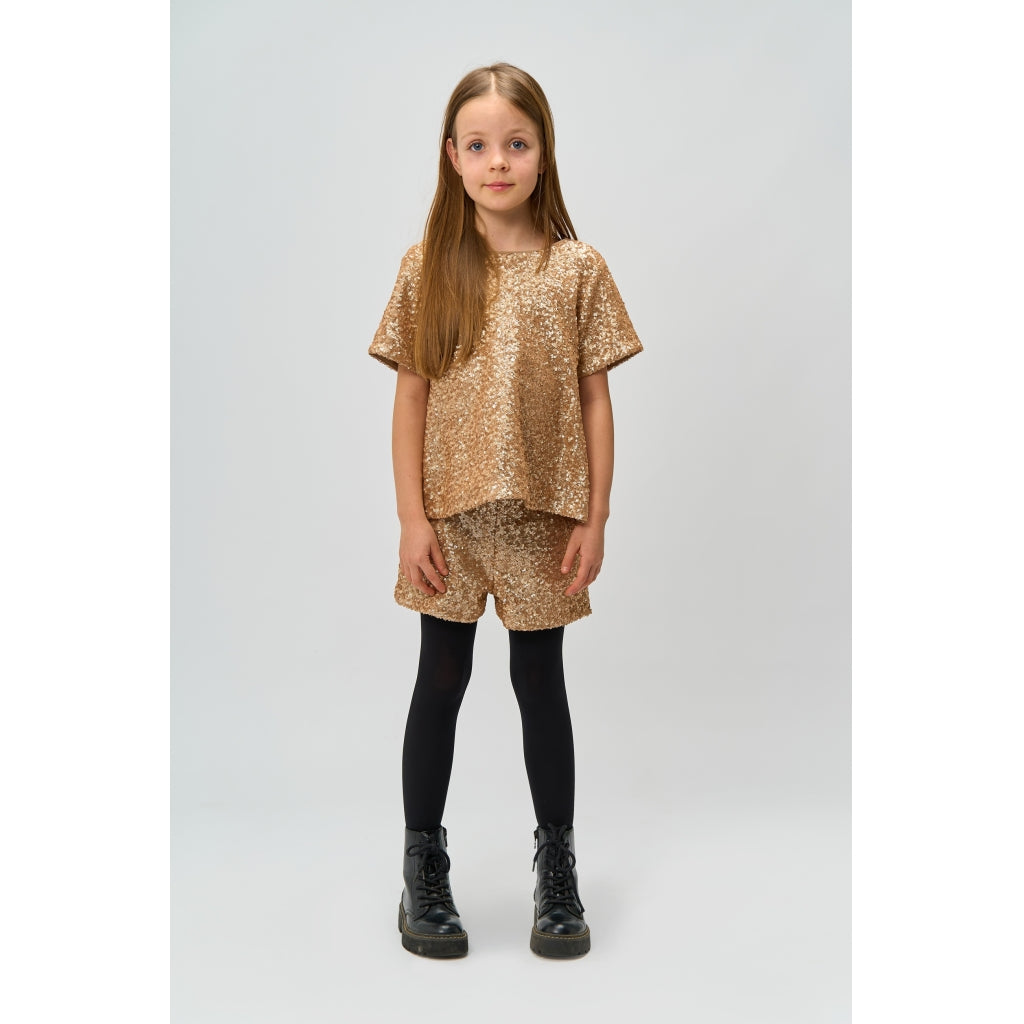 THE NEW TNRupa Paillet Shorts Shorts GOLD 