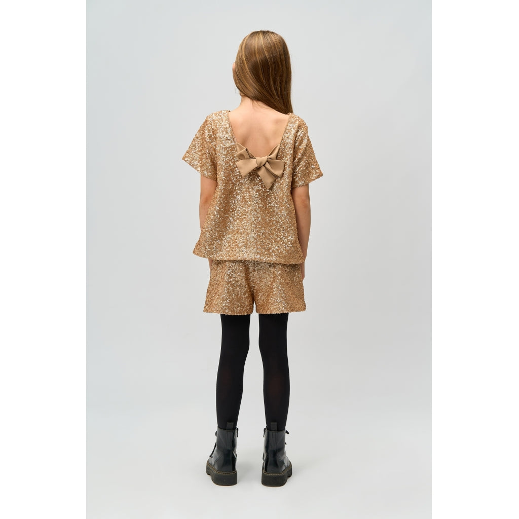 THE NEW TNRupa Paillet Shorts Shorts GOLD 