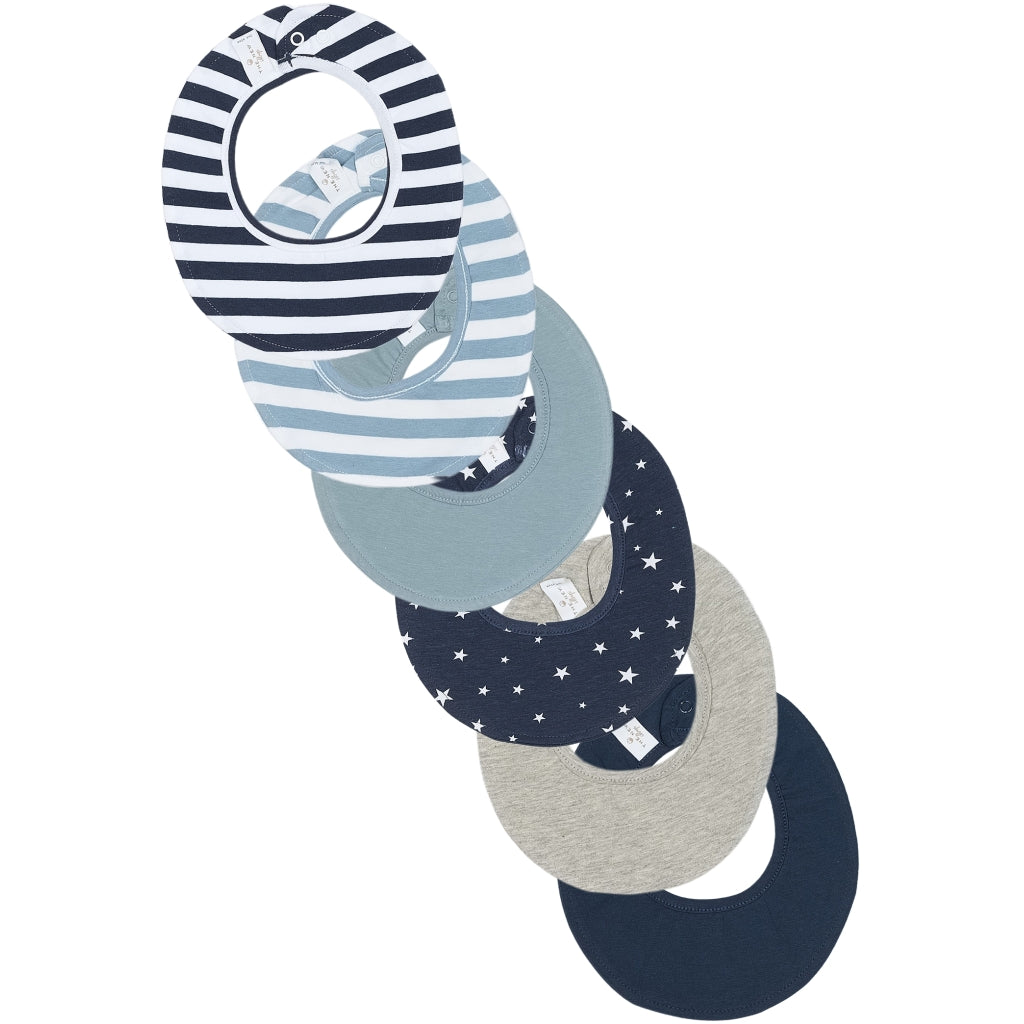 THE NEW SIBLINGS TNSBBaby Boys Basic Bib Multi Pakke Accessories Multi Color Mood Indigo