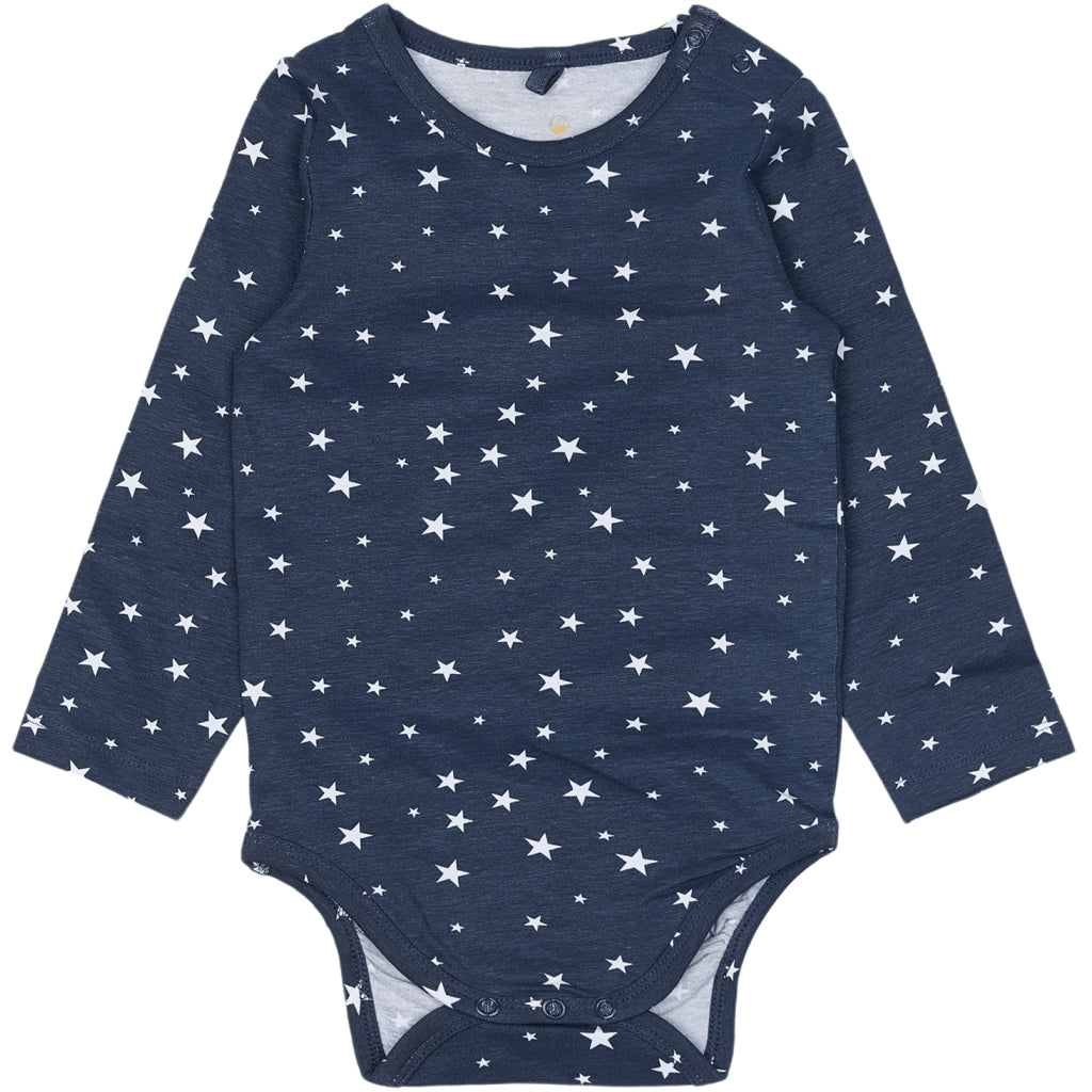 THE NEW SIBLINGS TNSBBaby Boys Basic Langærmet Bodystocking Multi Pakke Bodystockings Multi Color Mood Indigo