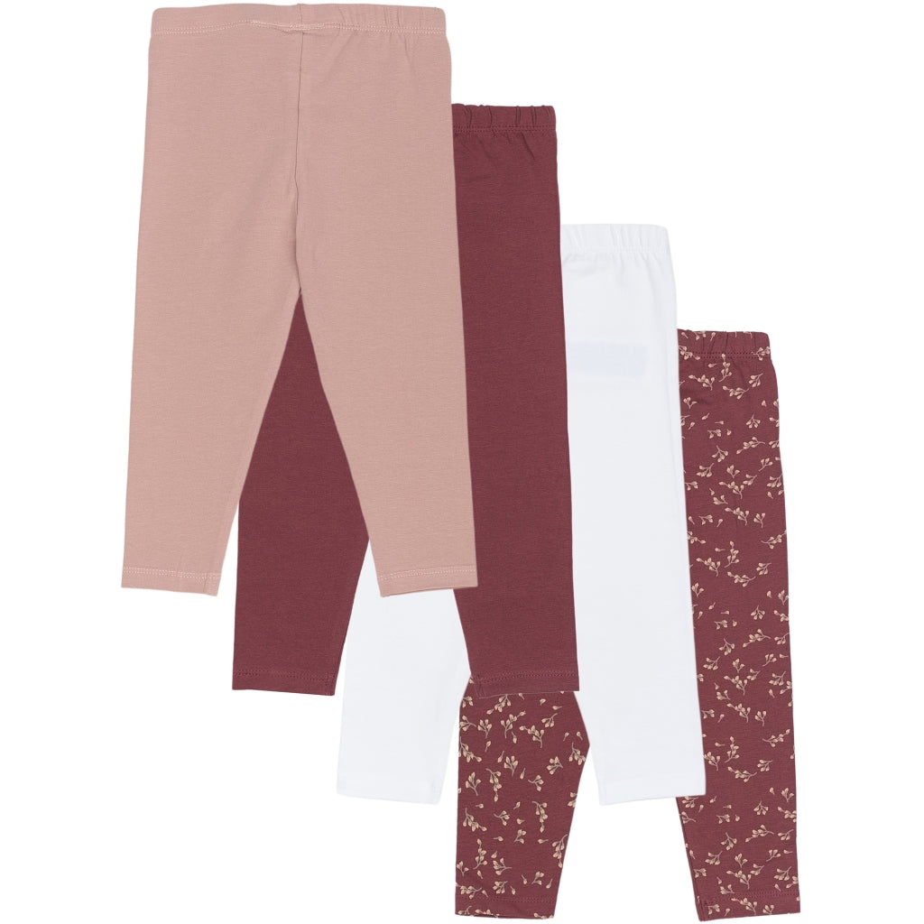 THE NEW SIBLINGS TNSBBaby Girls Basic Leggings Multi Pakke Leggings Multi Color Crushed Berry