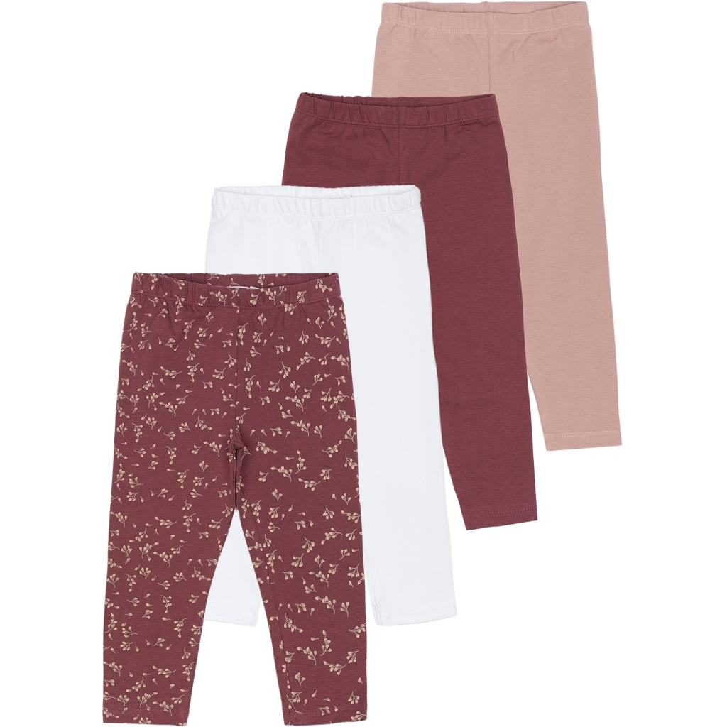 THE NEW SIBLINGS TNSBBaby Girls Basic Leggings Multi Pakke Leggings Multi Color Crushed Berry