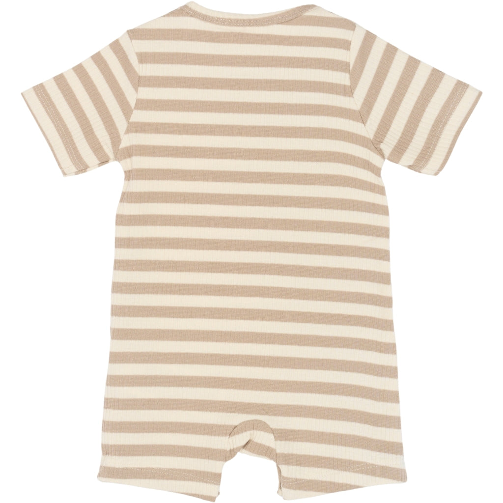 THE NEW SIBLINGS TNSBFro Kortærmet Rib Jumpsuit Heldragter Humus Striped