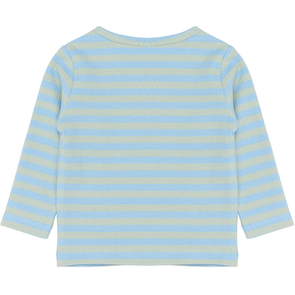 THE NEW SIBLINGS TNSBFro Langærmet Rib Bluse Langærmet bluse Forever Blue Striped