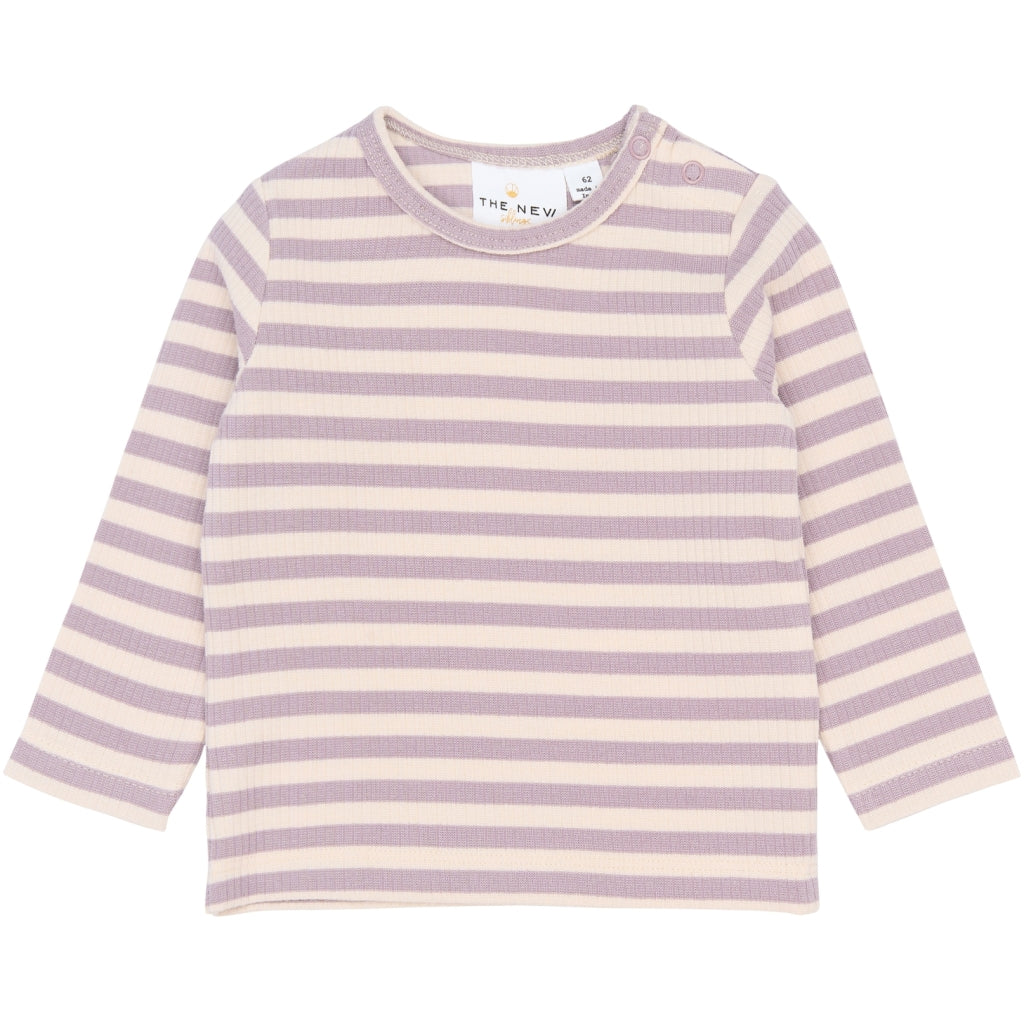 THE NEW SIBLINGS TNSBFro Langærmet Rib Bluse Langærmet bluse Sea Fog Striped