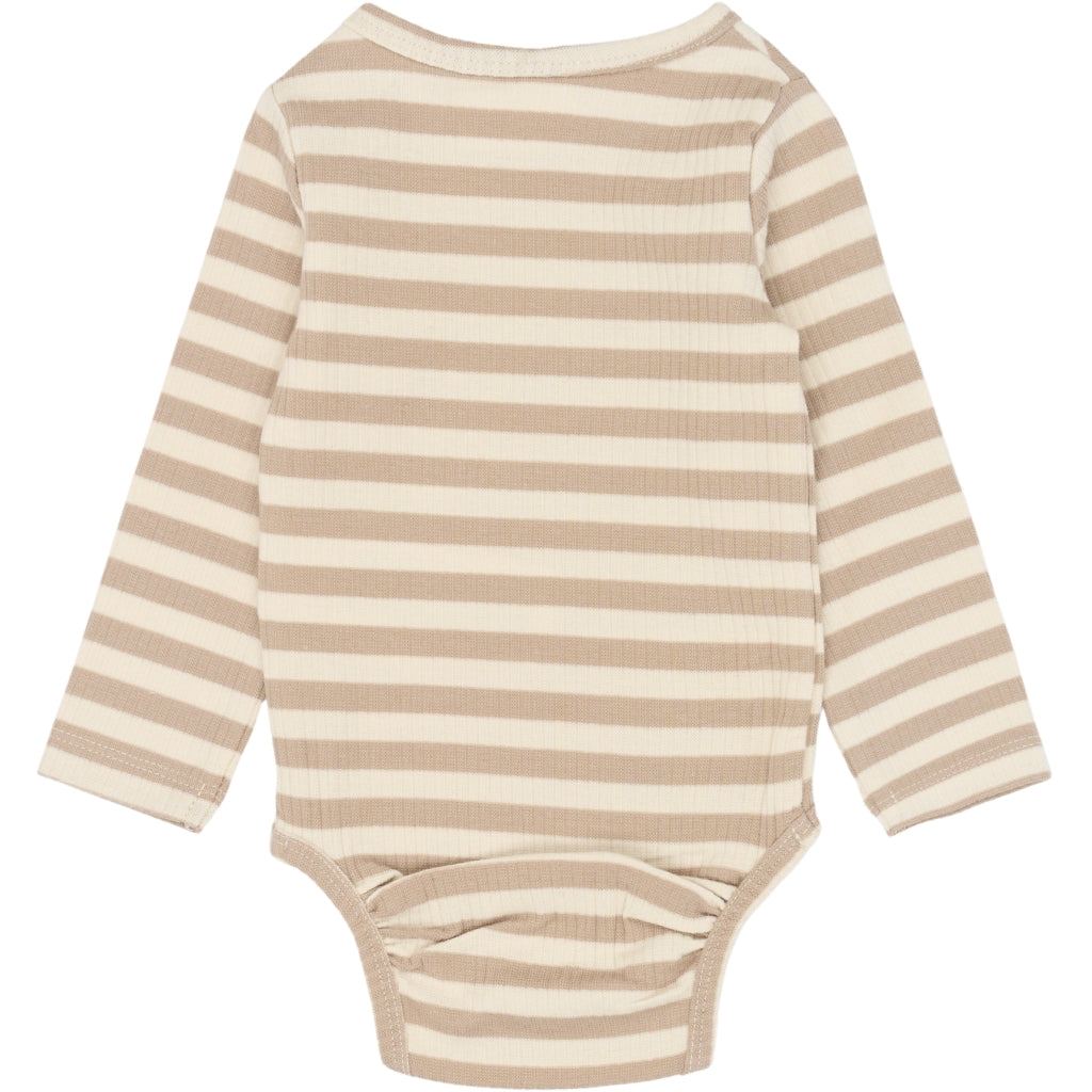 THE NEW SIBLINGS TNSBFro Langærmet Rib Body Bodystockings Humus Striped