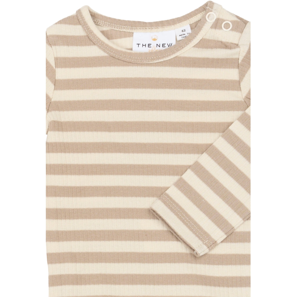 THE NEW SIBLINGS TNSBFro Langærmet Rib Body Bodystockings Humus Striped