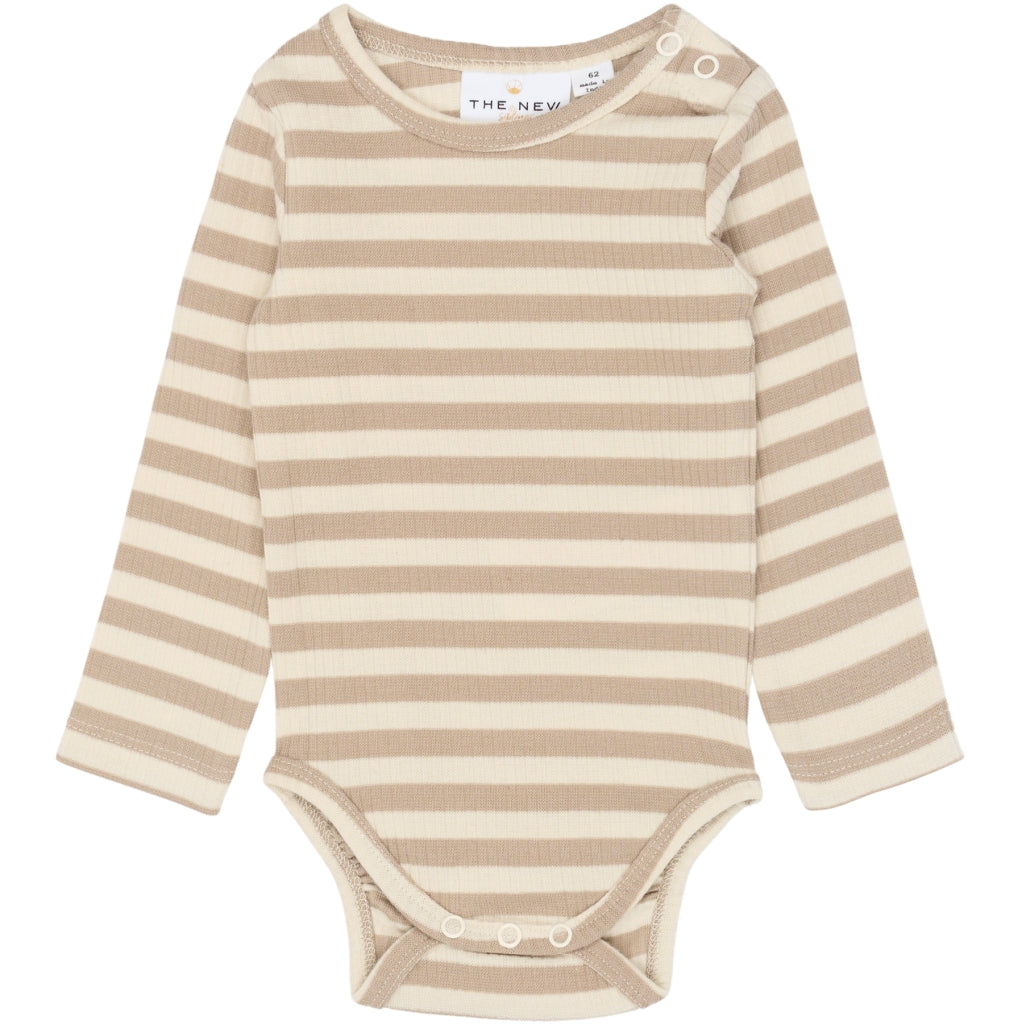THE NEW SIBLINGS TNSBFro Langærmet Rib Body Bodystockings Humus Striped