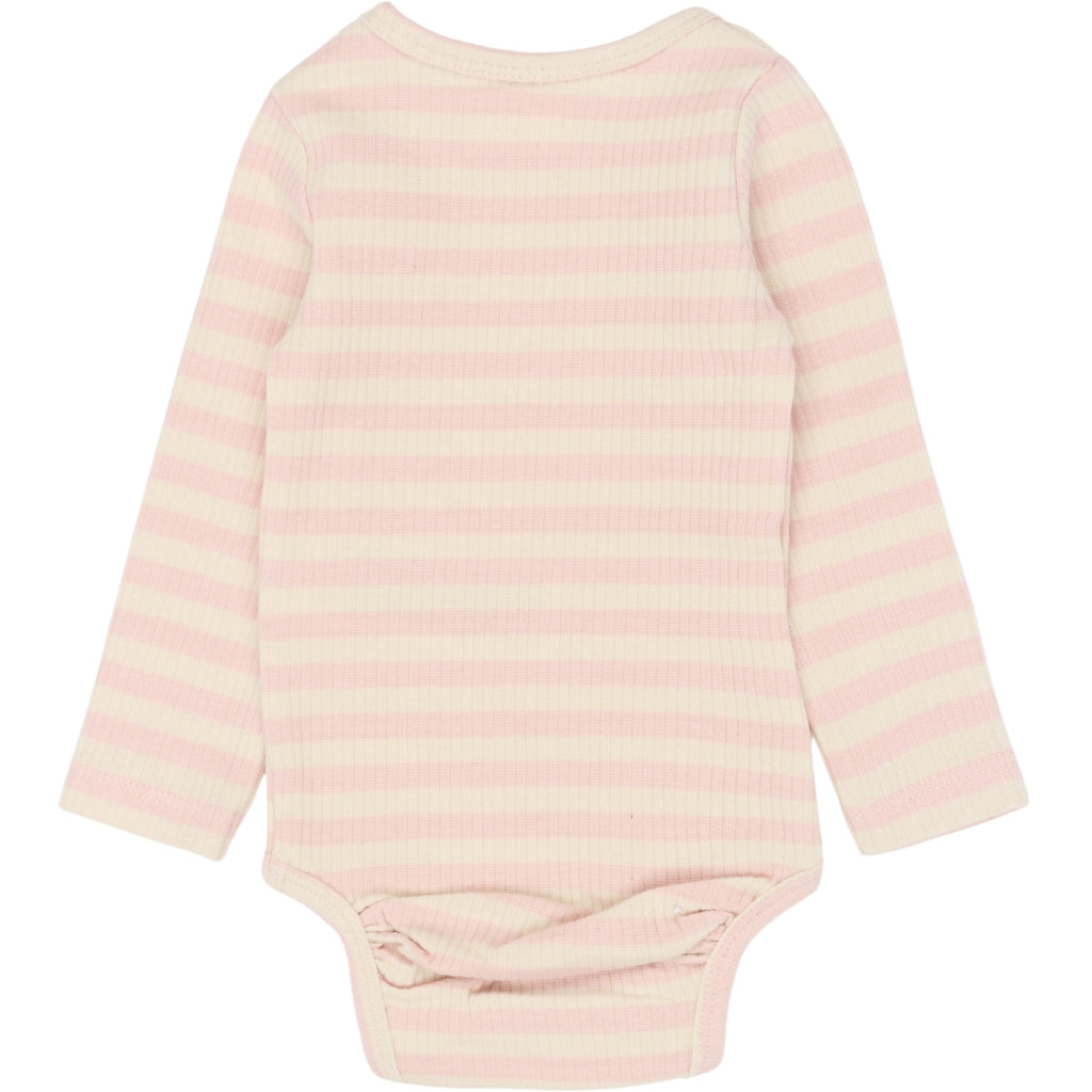 THE NEW SIBLINGS TNSBFro Langærmet Rib Body Bodystockings Peach Whip Striped