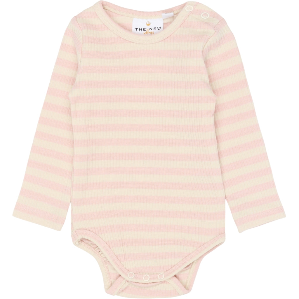 THE NEW SIBLINGS TNSBFro Langærmet Rib Body Bodystockings Peach Whip Striped