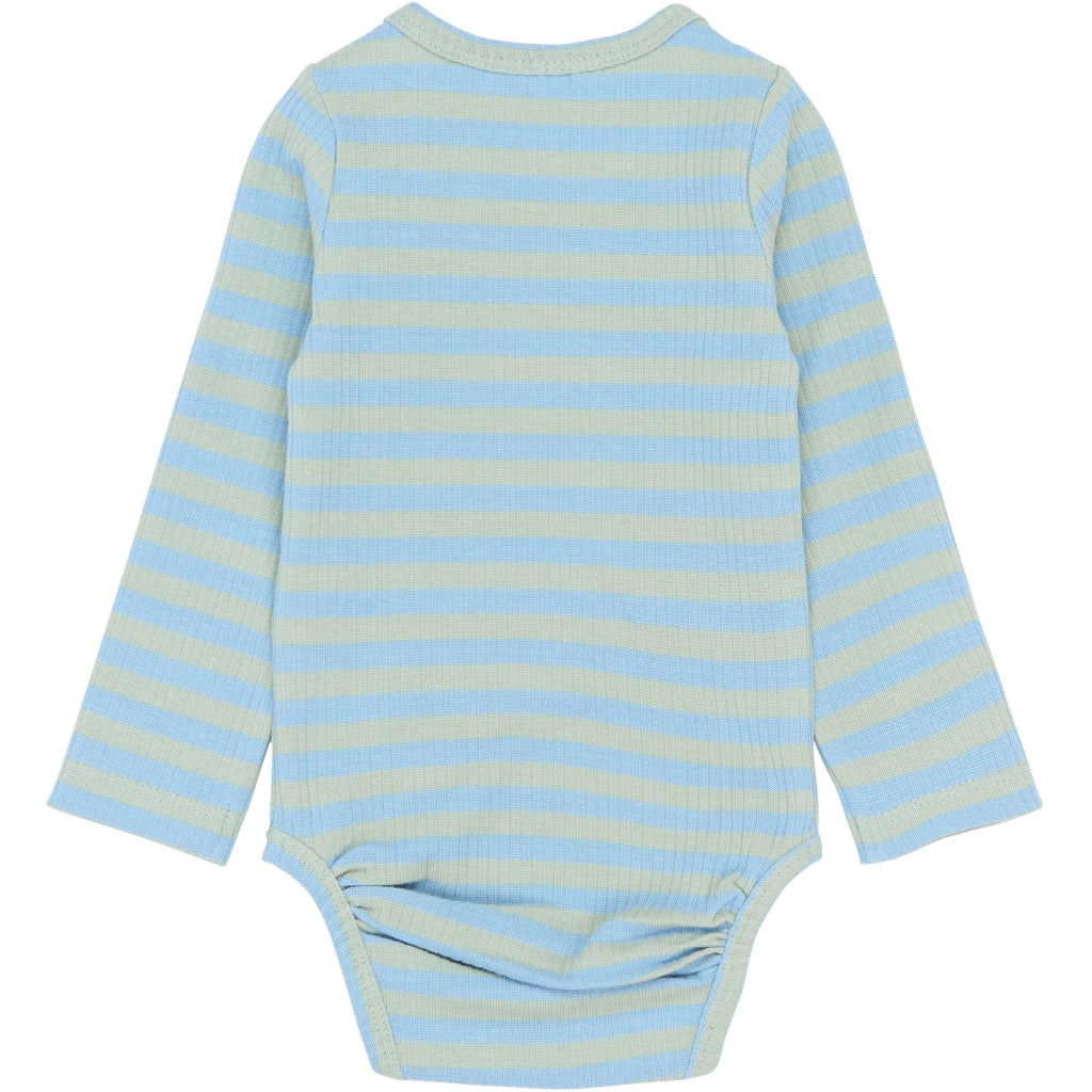 THE NEW SIBLINGS TNSBFro Langærmet Rib Bodystocking Bodystockings Forever Blue Striped