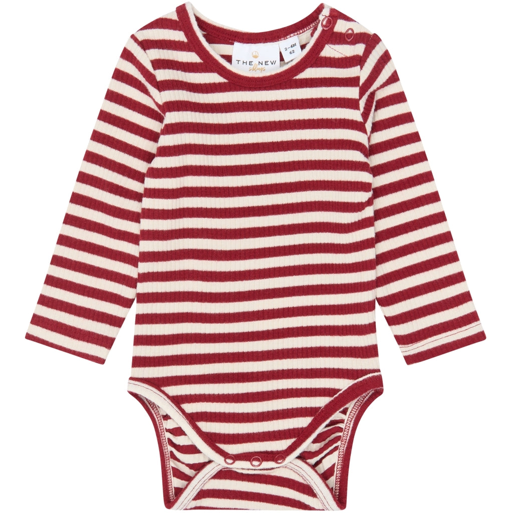 THE NEW SIBLINGS TNSBFro Langærmet Rib Bodystocking Bodystockings Rio Red Striped TN