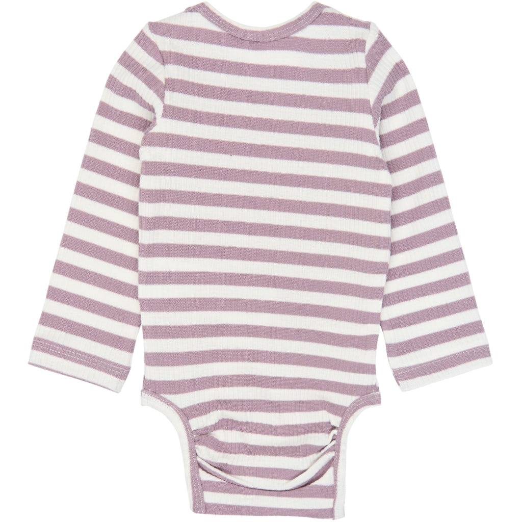 THE NEW SIBLINGS TNSBFro Langærmet Rib body Bodystockings Elderberry-Gardenia Striped TN