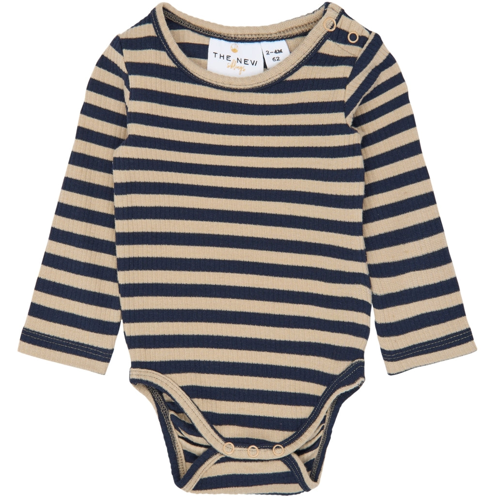 THE NEW SIBLINGS TNSBFro Langærmet Rib body Bodystockings Navy Blazer Striped