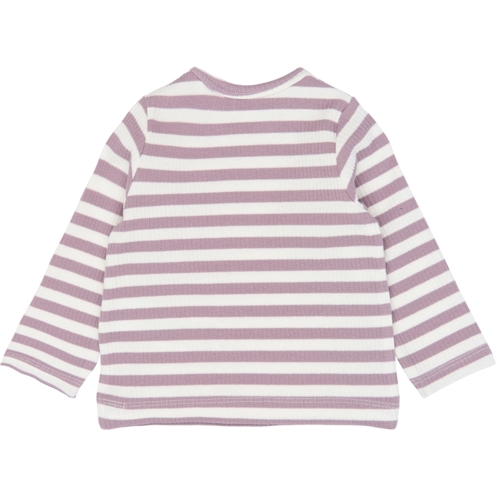 THE NEW SIBLINGS TNSBFro Langærmet rib T-shirt Langærmet bluse Elderberry-Gardenia Striped TN