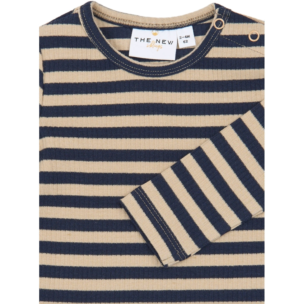THE NEW SIBLINGS TNSBFro Langærmet rib T-shirt Langærmet bluse Navy Blazer Striped