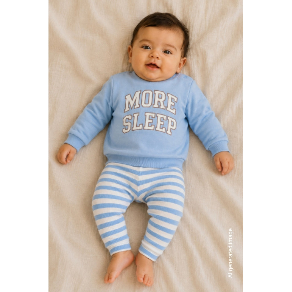 THE NEW SIBLINGS TNSBFro Rib Leggings Leggings Ashley Blue Striped