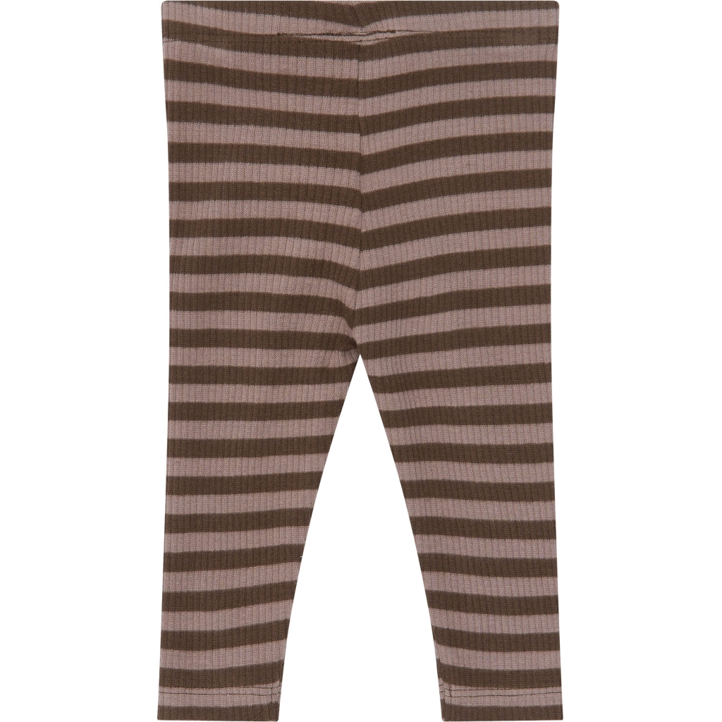 THE NEW SIBLINGS TNSBFro Rib Leggings Leggings Chestnut Striped