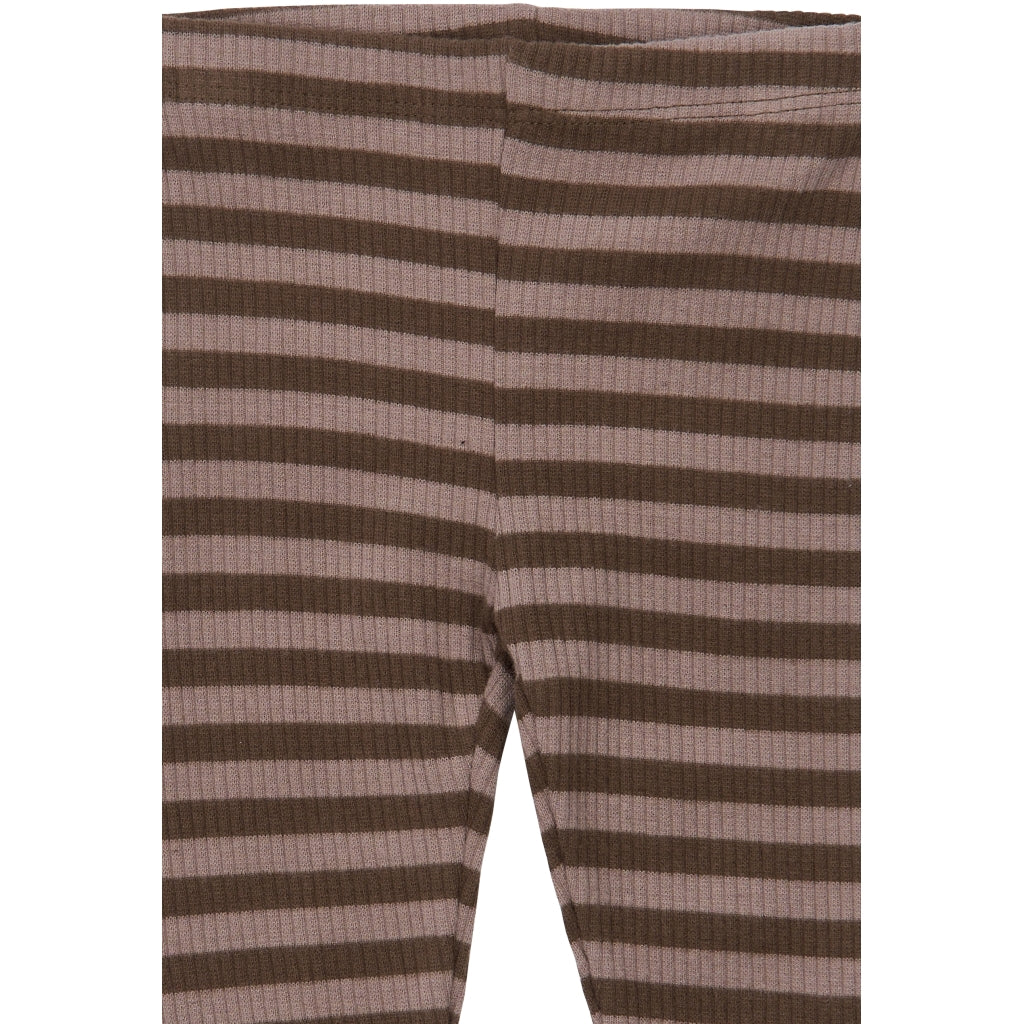 THE NEW SIBLINGS TNSBFro Rib Leggings Leggings Chestnut Striped