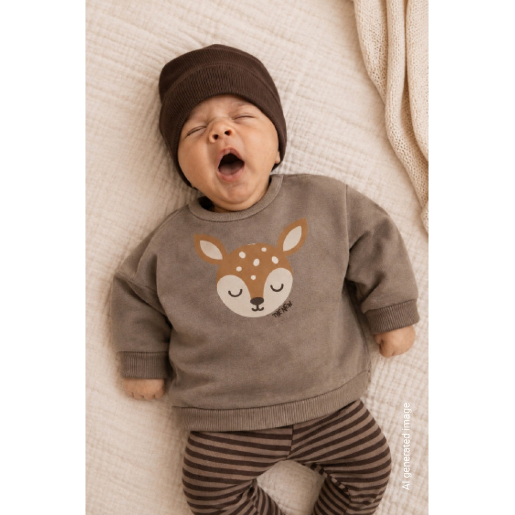 THE NEW SIBLINGS TNSBFro Rib Leggings Leggings Chestnut Striped