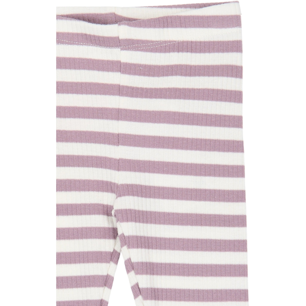 THE NEW SIBLINGS TNSBFro Rib leggings Leggings Elderberry-Gardenia Striped TN