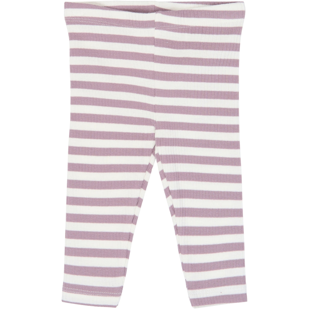 THE NEW SIBLINGS TNSBFro Rib leggings Leggings Elderberry-Gardenia Striped TN