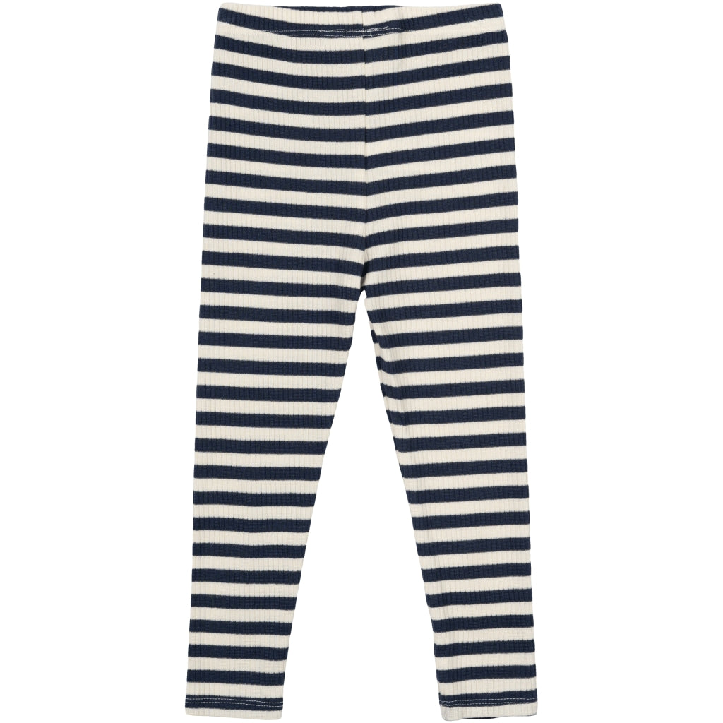 THE NEW SIBLINGS TNSBFro Unisex Rib Leggings Leggings Mood Indigo Striped