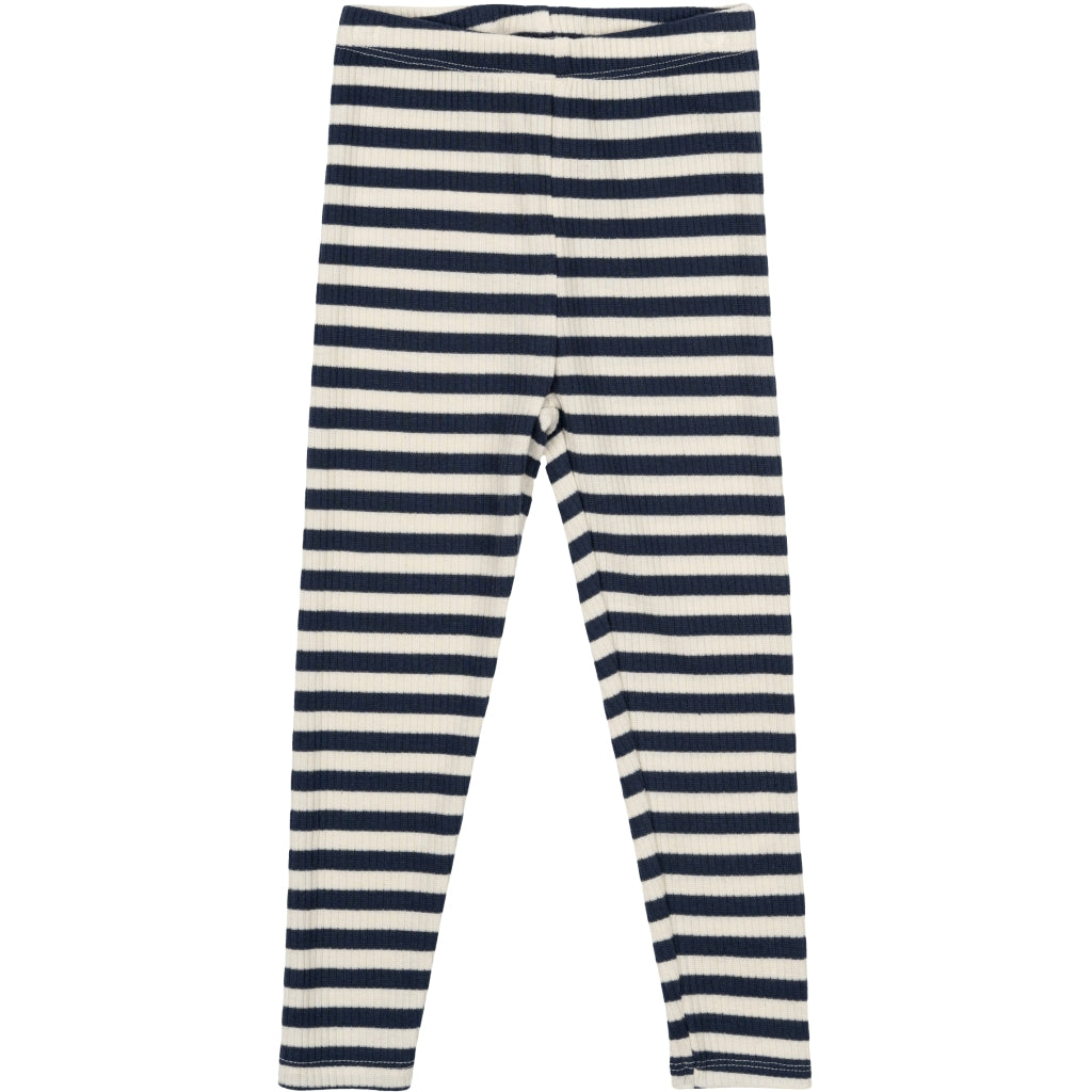 THE NEW SIBLINGS TNSBFro Unisex Rib Leggings Leggings Mood Indigo Striped