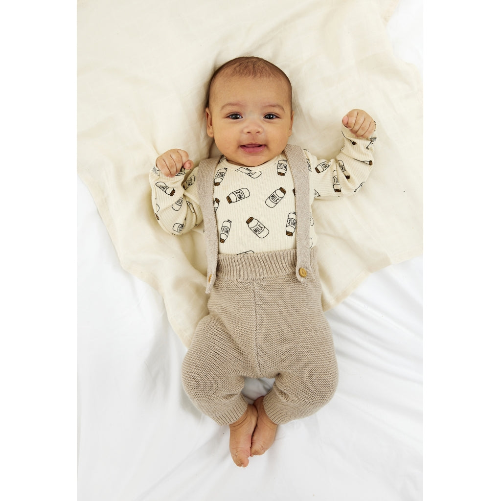 THE NEW SIBLINGS TNSBNata Unisex Knit Bukser Bukser Oatmeal Melange