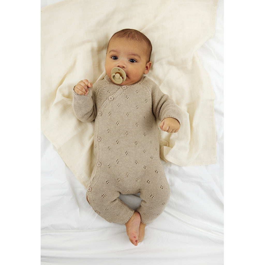 THE NEW SIBLINGS TNSBNata Unisex Knit Suit Strik Oatmeal Melange