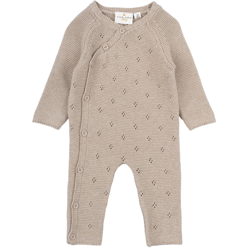 THE NEW SIBLINGS TNSBNata Unisex Knit Suit Strik Oatmeal Melange