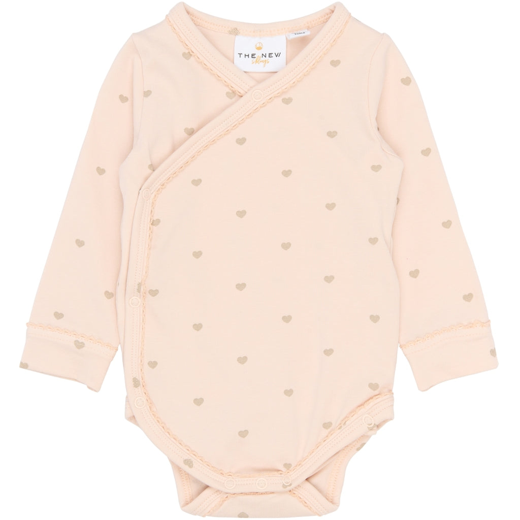 THE NEW SIBLINGS TNSBNova Langærmet Wrap Bodystocking Bodystockings Silver Peony AOP