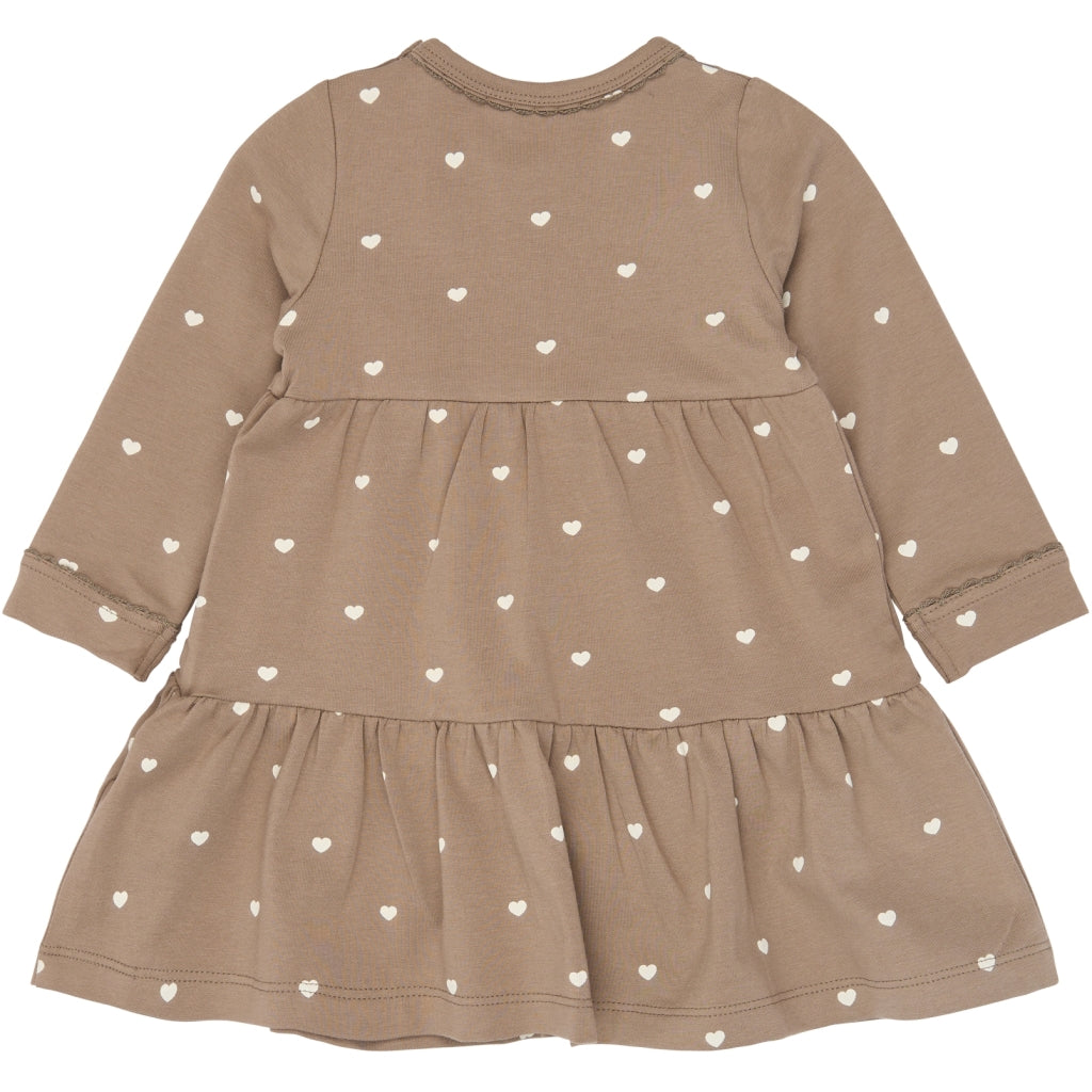 THE NEW SIBLINGS TNSBNova Langærmet bodykjole Kjoler Taupe Gray AOP TN