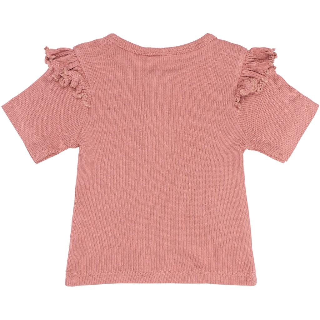 THE NEW SIBLINGS TNSBOriel Kortærmet Rib Bluse T-shirt Old Rose