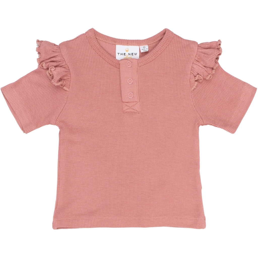 THE NEW SIBLINGS TNSBOriel Kortærmet Rib Bluse T-shirt Old Rose