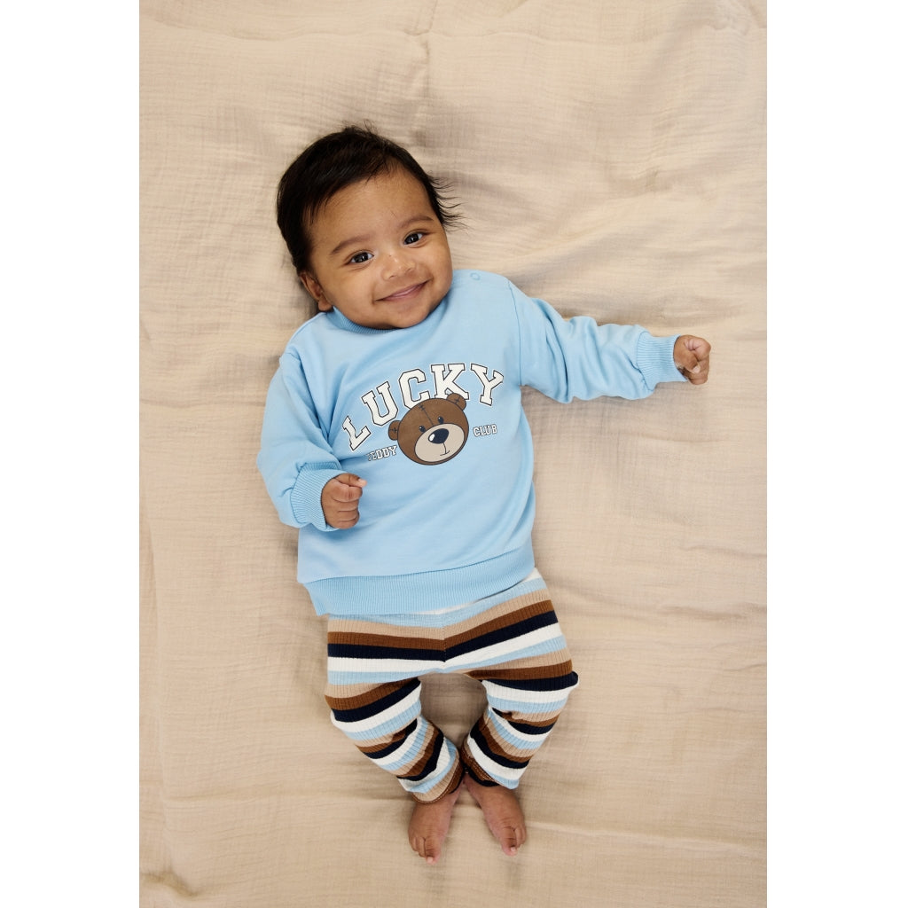 THE NEW SIBLINGS TNSBPark Rib Leggings Leggings Powder Blue Striped