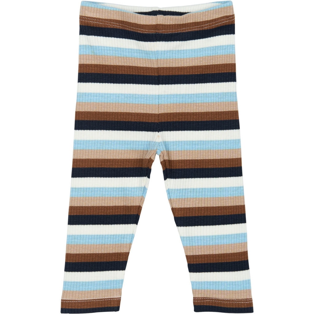 THE NEW SIBLINGS TNSBPark Rib Leggings Leggings Powder Blue Striped