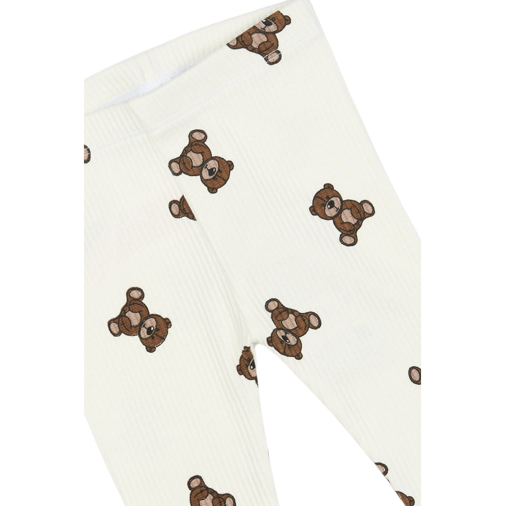 THE NEW SIBLINGS TNSBPaulo Rib Leggings Leggings Cloud Dancer AOP