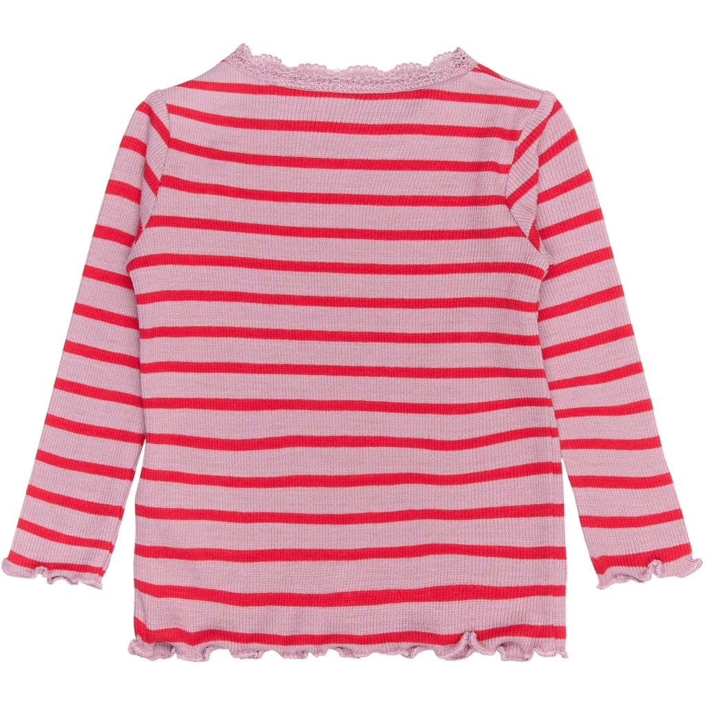 THE NEW SIBLINGS TNSBRie Langærmet Rib Bluse Langærmet bluse Mauve Shadows Striped