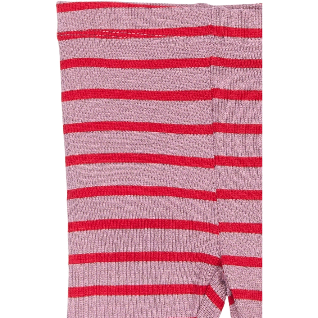 THE NEW SIBLINGS TNSBRie Rib Leggings Leggings Mauve Shadows Striped