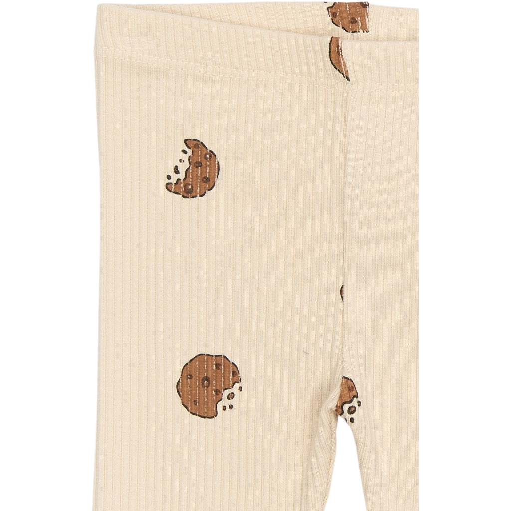 THE NEW SIBLINGS TNSBRyan Rib Leggings Leggings Gardenia AOP