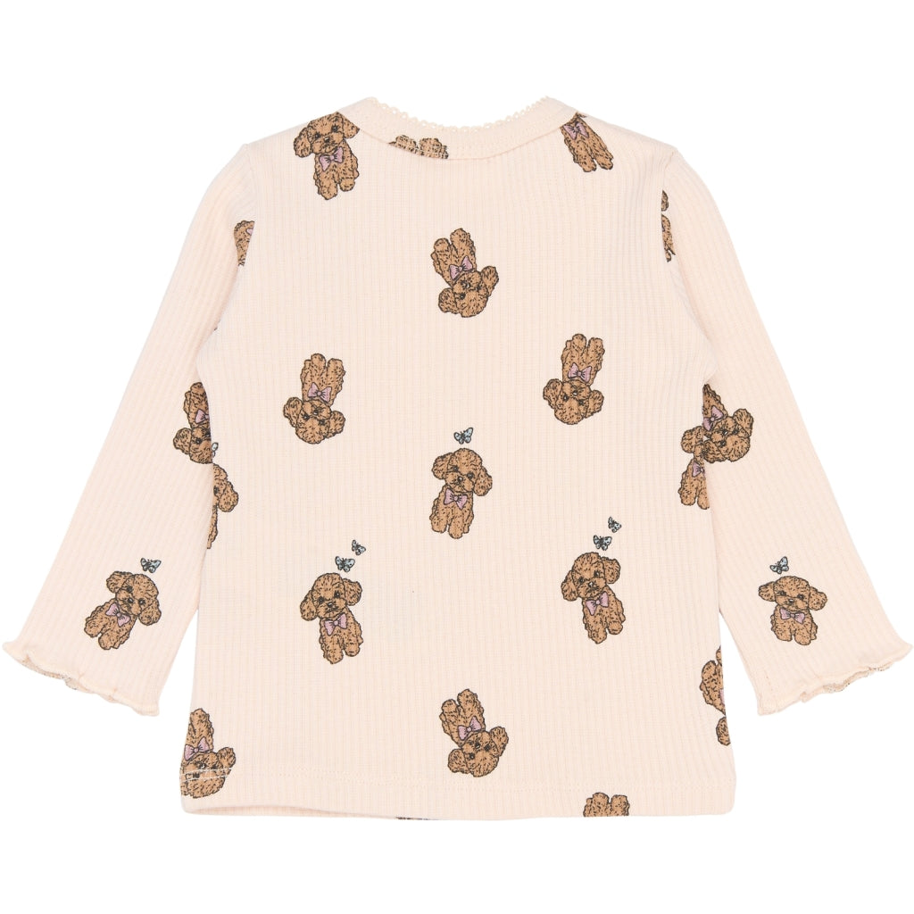 THE NEW SIBLINGS TNSBSona Langærmet Rib Bluse Langærmet bluse Silver Peony AOP